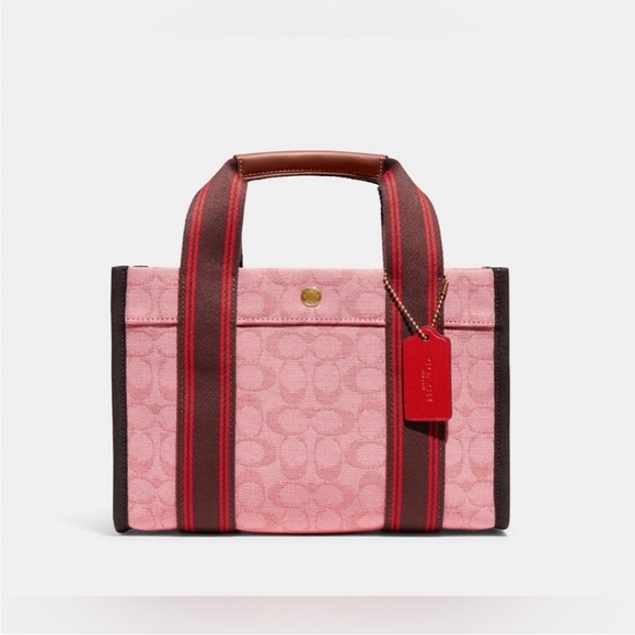 Spin Tote 27 In Signature Jacquard Red / Pink / Orange - Picture 2 of 9